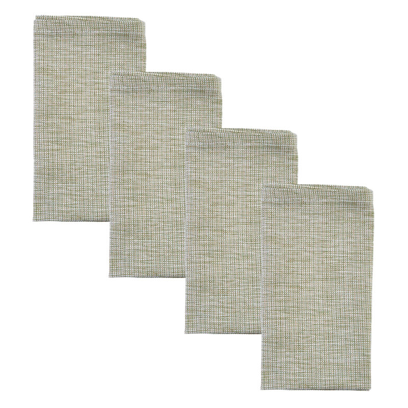  Ensemble de 4 serviettes pré et natté Basketweave