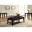 Table basse rectangulaire avec plateau relevable en finition noyer - Rangement spacieux et design élégant, solution pratique élégante