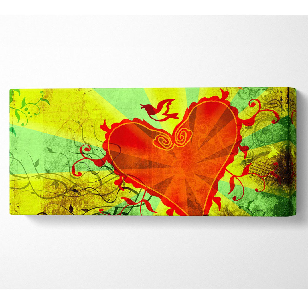 Liebe des Herzens - Kunstdrucke auf Leinwand - Wrapped Canvas