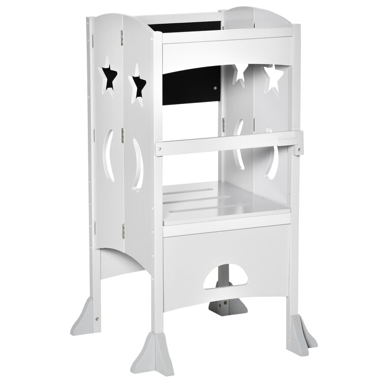 Zoomie Kids Kordt White/Gray 2 - Step Stool