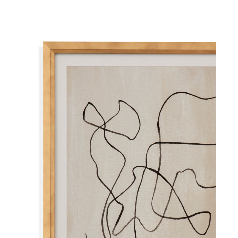 Ensemble de 4 reproductions encadrées encadrées en bois naturel