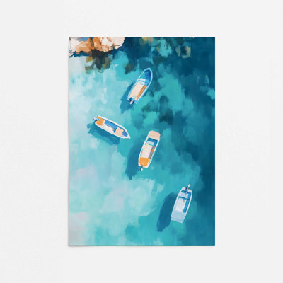 Bateaux dans Blue Bay II, impression roulée