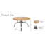 Table de patio moderne et durable, grain de bois réaliste, pieds en fer pour le jardin et le balcon