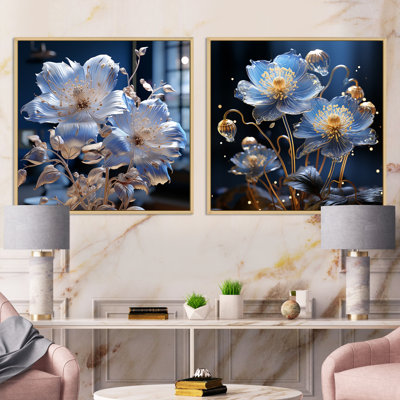 " Celestial Floral Harmony " 2 - Pieces