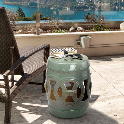 Ceramic Garden Stool Porcelain Modern Outdoor Table Decor