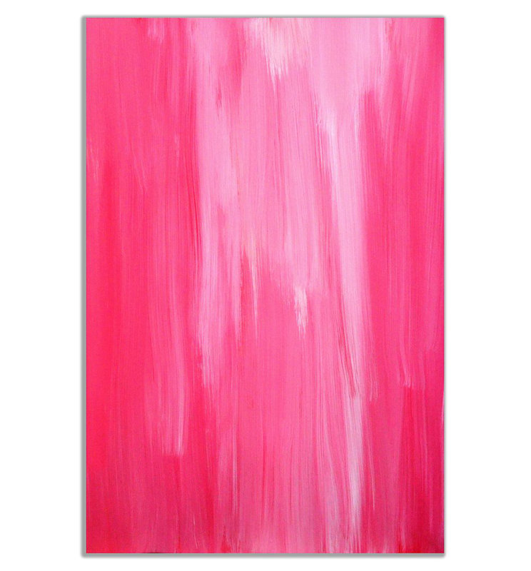 Pink Abstract - Wrapped Canvas Painting, 76cm H x 51cm W