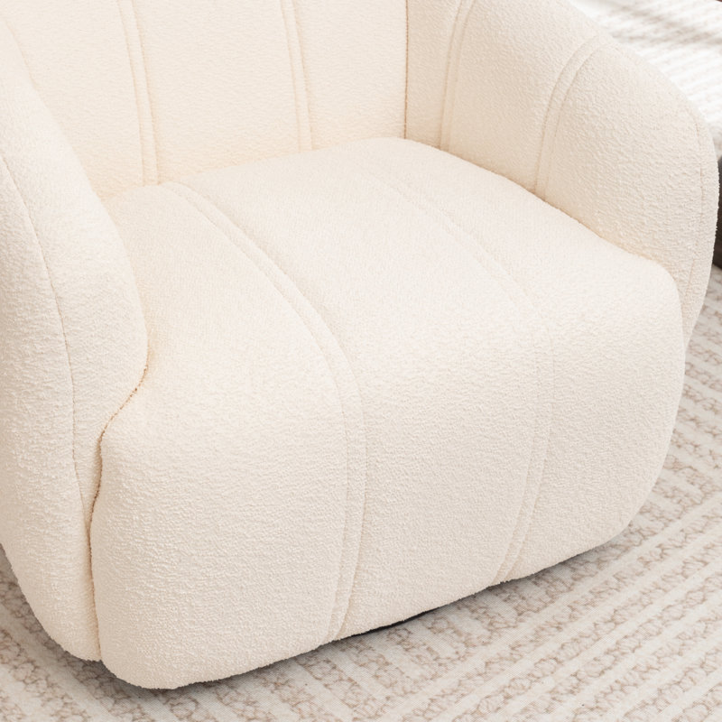 Chaise pivotante Ashyiah, Beige