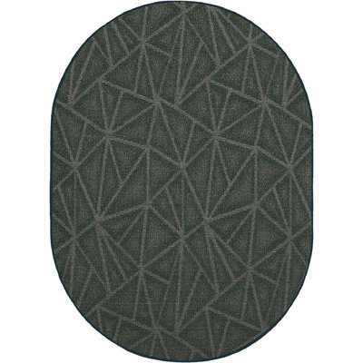Gjon Geometric Machine Tufted Nylon Indoor / Outdoor Area Rug in Green Set