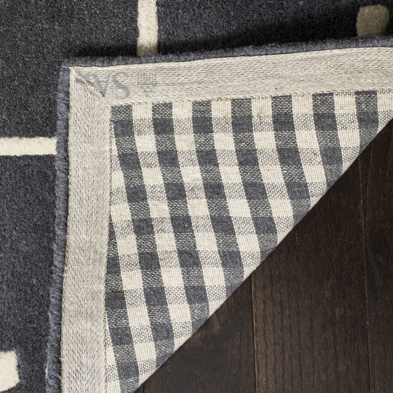Tapis en laine touffeté à la main Cruz, Tapis de couloir 2 pi 3 po x 8 pi
