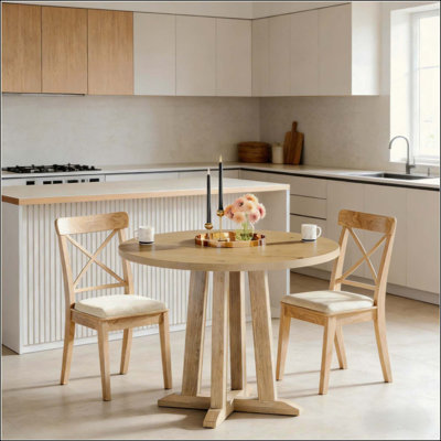 Table de voeux compacte, table de cuisine en bois, table de salle à manger ronde, table de lecture
