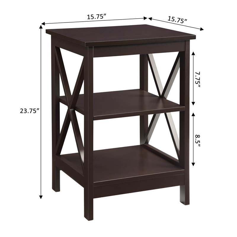 Darek End Table with Storage, Espresso