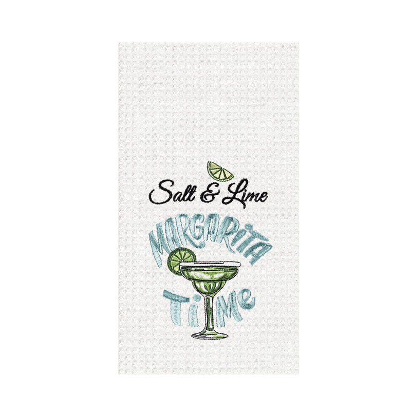 Torchon "Salt & Lime It's Margarita Time" Waffle Weave