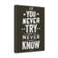 If You Never Try You'll Never Know - Wrapped Canvas Print-1935888454