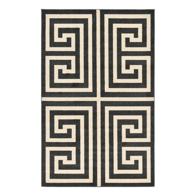 Tapis noir / beige Barreto Performance