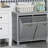 HOMCOM Tilt-Out Laundry Sorter Cabinet, Bathroom Storage Organizer with Two-Compartment Tilt-Out Hamper, Gray