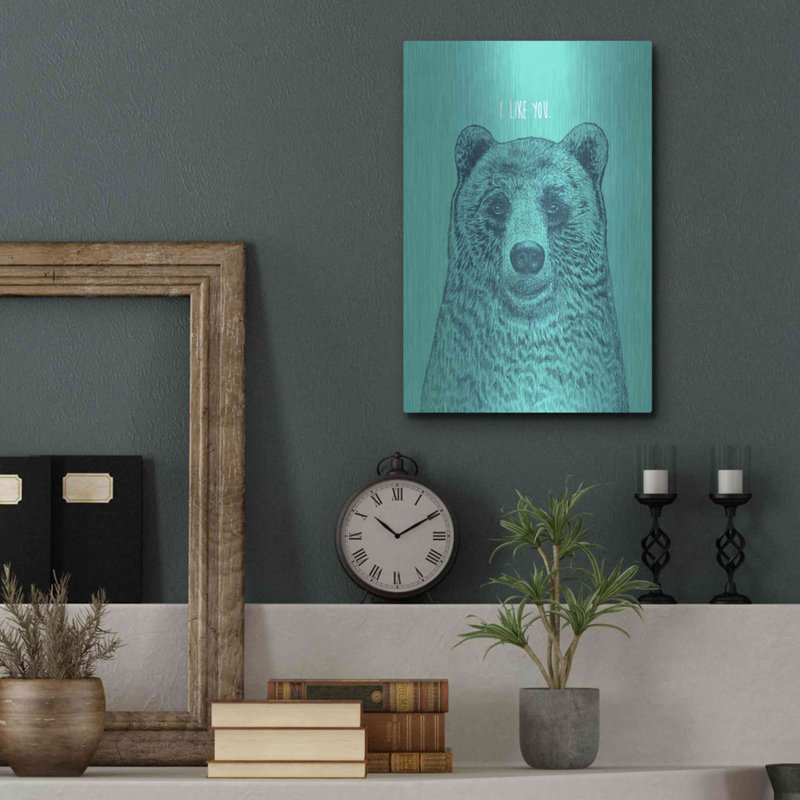 «I Like You Bear» par Rachel Caldwell, H 16 po x l 12 po