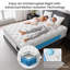 Matelas moyen 12 po / 14 po, matelas en mousse à mémoire de forme hybride, ressorts ensachés pour soulager la pression et isoler les mouvements-592883445-595737501