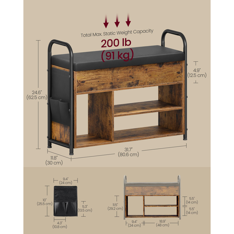Shoe Rack, Brown/Black