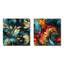 Blanchett - Ensemble de 2 collages floraux et botaniques carrés-101860360-101860361