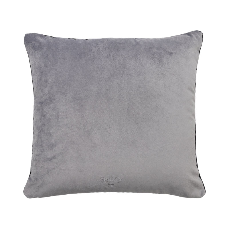 Square Cushion, Grey/Silver