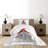 Ambesonne Gnome Bedspread Set Finnish Creature Folklore Ruby Pale Grey-101570725
