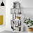 Chaneyra 5-Tier Corner Shelf Unit，80 x 143 cm  S-Shaped Small Bookcase-1397701282