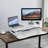 32 Inch White Sit To Stand Desk Converter, Suited For Dual Monitor And Laptop Combos, With Wide Keyboard Mount Bracket