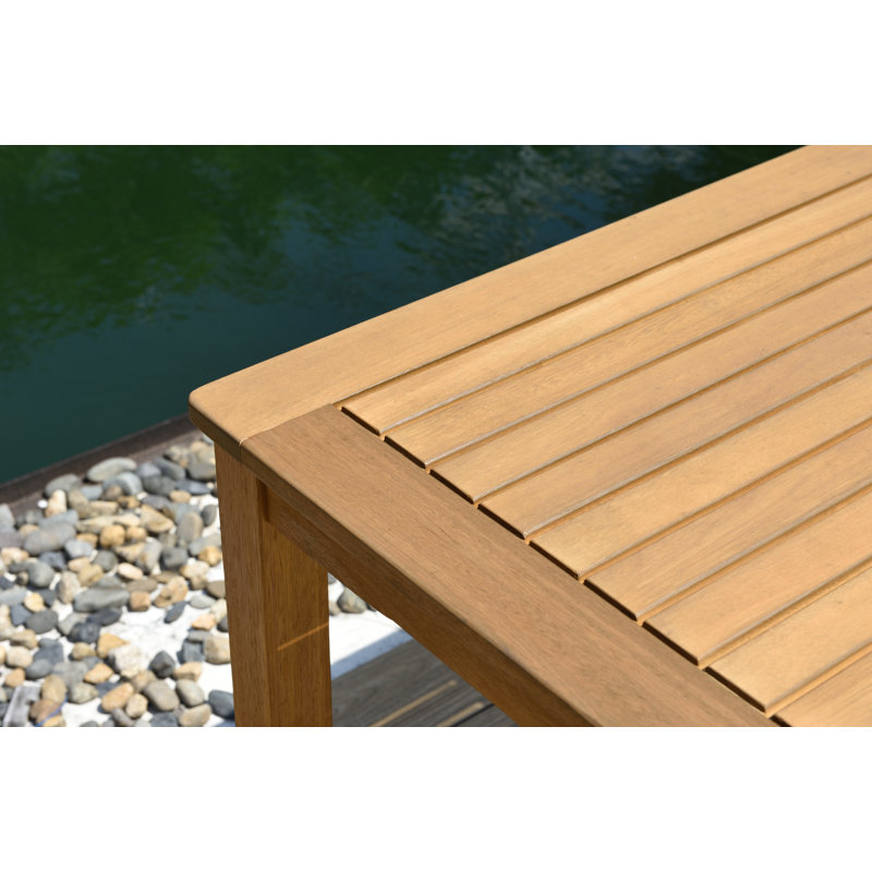 Amazonia FSC Wood Outdoor Patio Rectangular Dining Set, 6