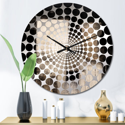 Bassa - Horloge murale abstraite Mid-Century