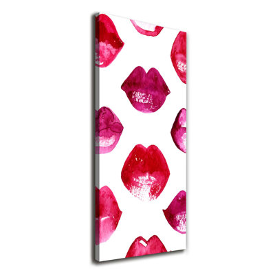 Red Lips - Wrapped Canvas Print