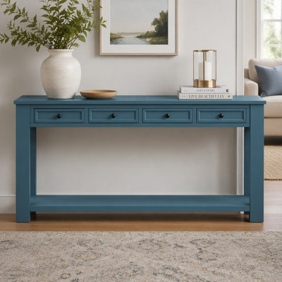 Console Table/Sofa Table With Storage Drawers And Bottom Shelf