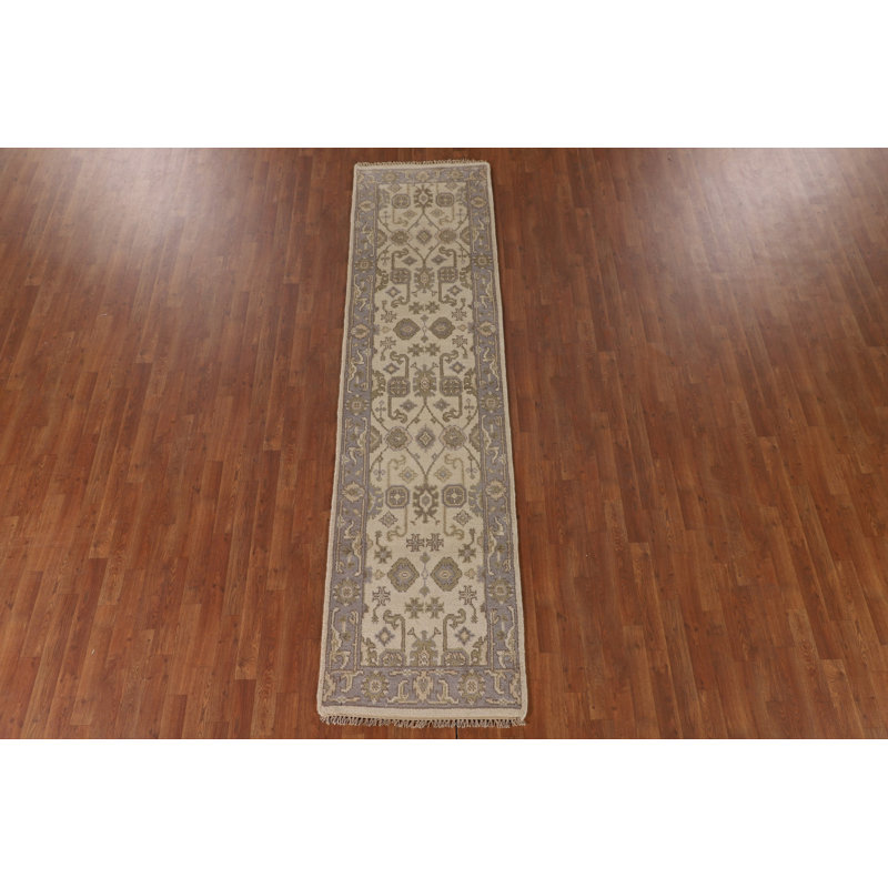 Tapis de couloir oriental fait à la main Oushak 3 x 10