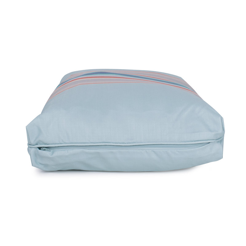 Small Blue Striped Orthopedic Outdoor Elevated Pet Bed