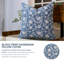 Taie d'oreiller décorative blanche épaisse en coton Fab Divine Accent, lombaire (Aradhna, bleu)-103180251