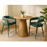 Ensemble de table de comptoir 36 po avec 2 chaises de comptoir en lin bleu sarcelle Jaden
