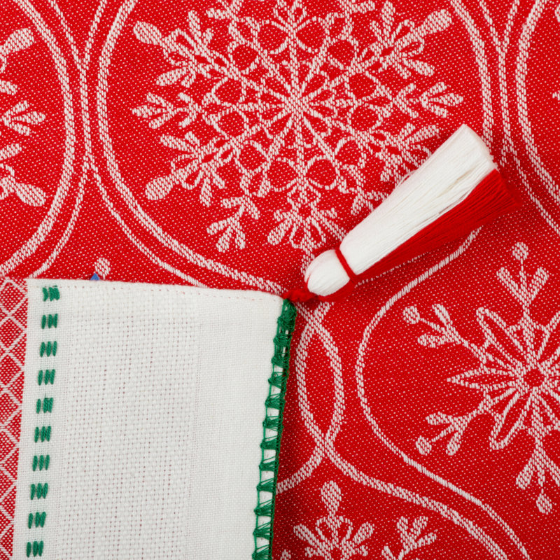 Andora Geometric 100% Cotton Christmas Table Runner, 72" x 14"