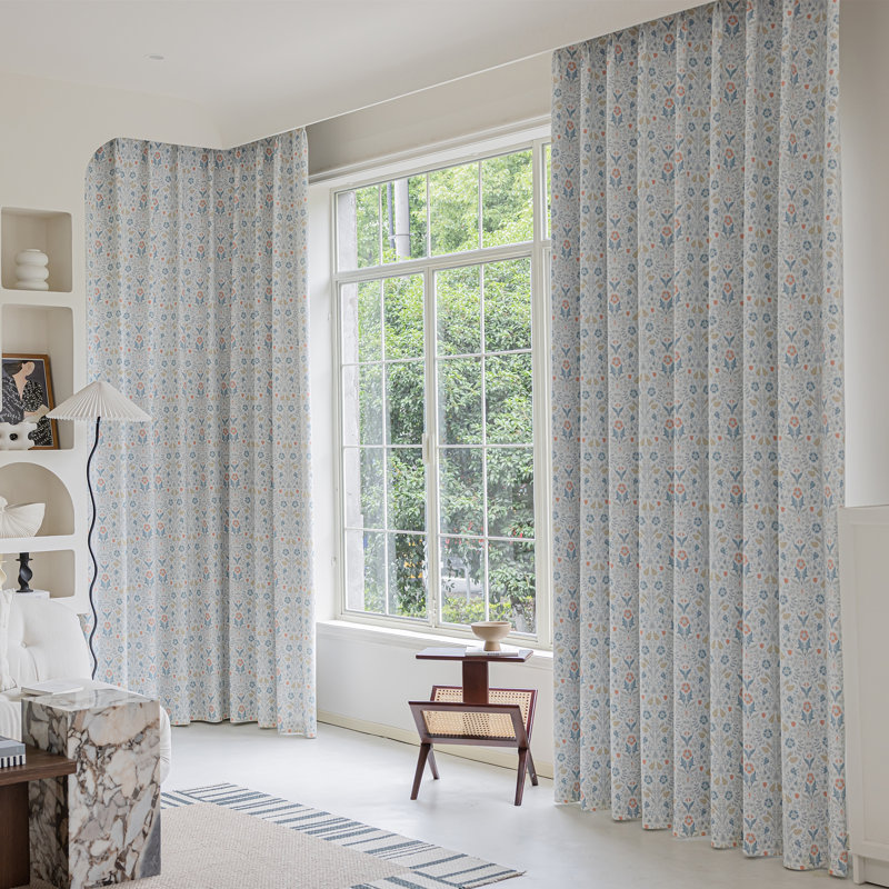 Candice Linen Blend Room Darkening Curtain Pair (Set of 2), 50" W x 96" L
