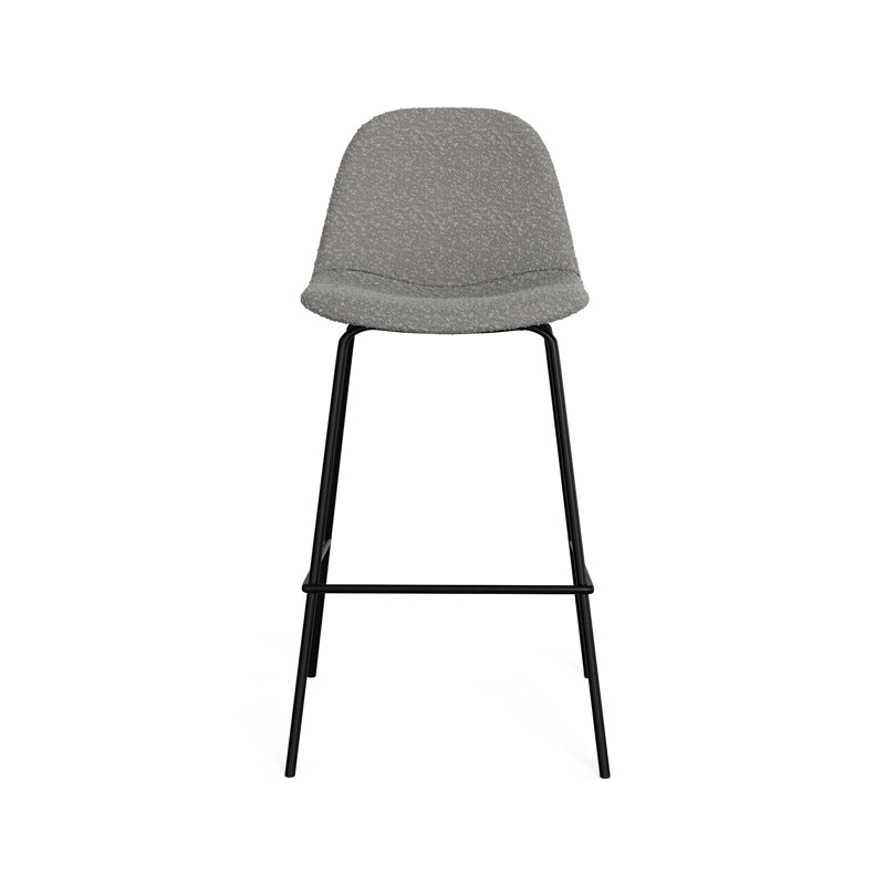 Kody Upholstered Bar & Counter Stool, Counter Stool (23.5" Seat Height), Gray Boucle