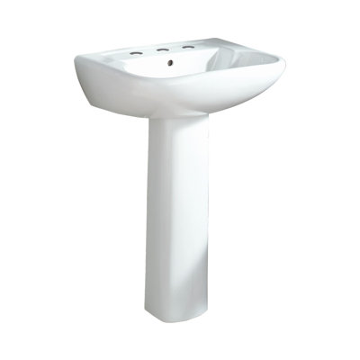 Southhampton Vitreous China Rectangular Pedestal Bathroom Sink