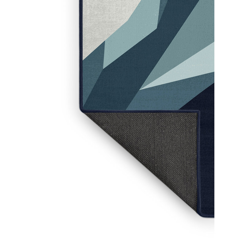 Tapis gris doux et moelleux à motif géométrique Olivet, 4 x 2