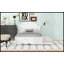 Lit plateforme double en bois avec tête de lit et lit gigogne simple