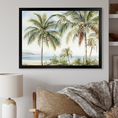 Palms Palm Trees On The Beach V - Palms & Palm Trees Large Wall Art