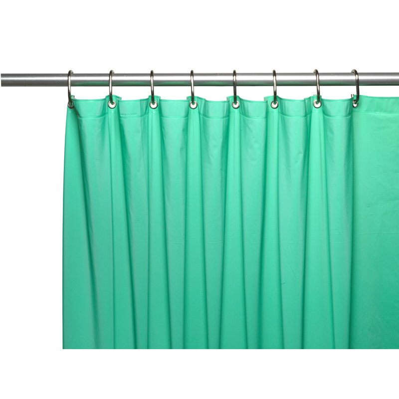Doublure de rideau de douche simple avec œillets en métal Gallaway, Jade