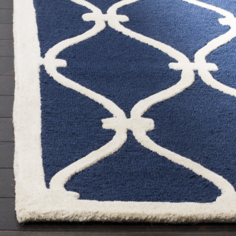 Willington Geometric Wool Hand Woven Area Rug, Rectangle 91 x 152cm