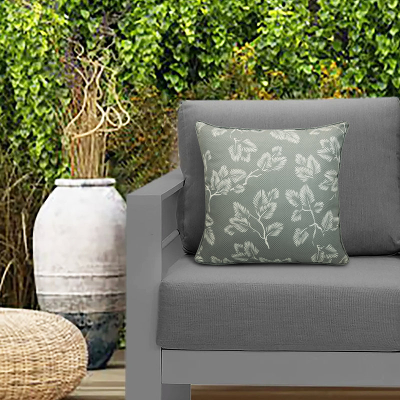 Floral Outdoor Reversible Throw Pillow