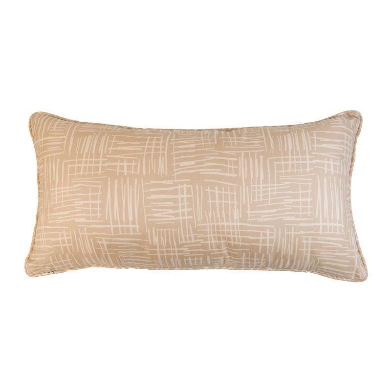 Coussin décoratif Donna, Brun / vert / rouge / or, H 11 po x l 22 po, Rectangulaire