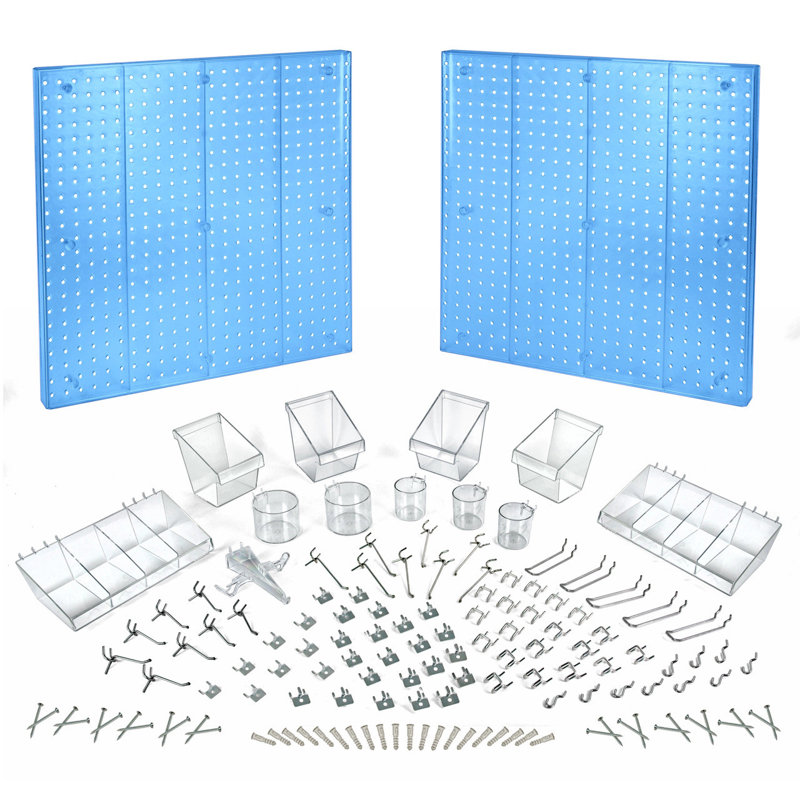 125-Piece Pegboard Organizer Kit (2 - 24"x24")