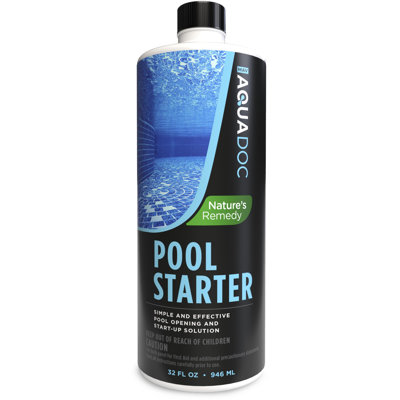 Produit chimique d'ouverture de piscine - 32 oz pour un maximum de 30 000 gallons - Ensemble de démarrage de piscine pour piscines hors terre et creusées - Produits chimiques pour piscine AquaDoc fabriqués aux États-Unis