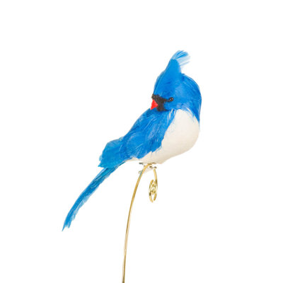 Clip-On Blue Feathered Jay Ornament Pack of 3