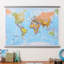 Medium World Wall Map Political - Single Picture Frame Print-963903716-963903720
